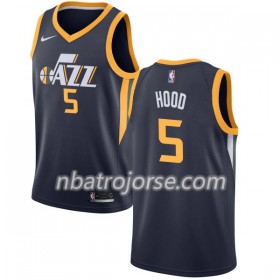 Män Utah Jazz Tröja Rodney Hood 5 Nike 2017-18 Navy Swingman